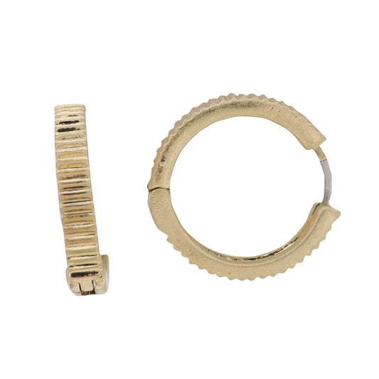 Gold Lined Hoop Earring