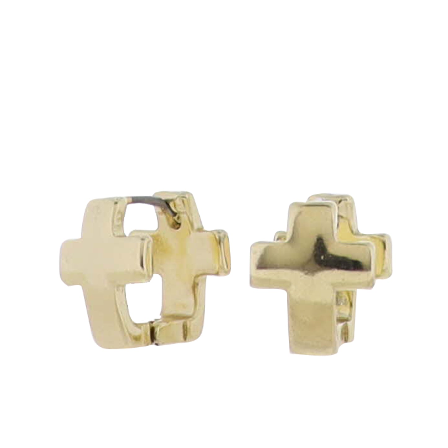 Gold Cross Earring