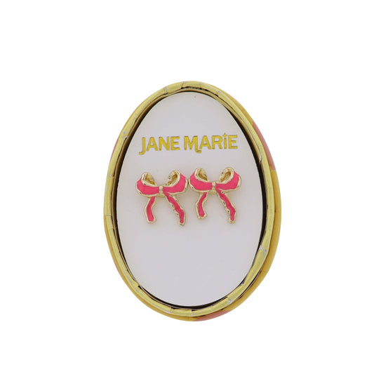 Pink Bow Earring