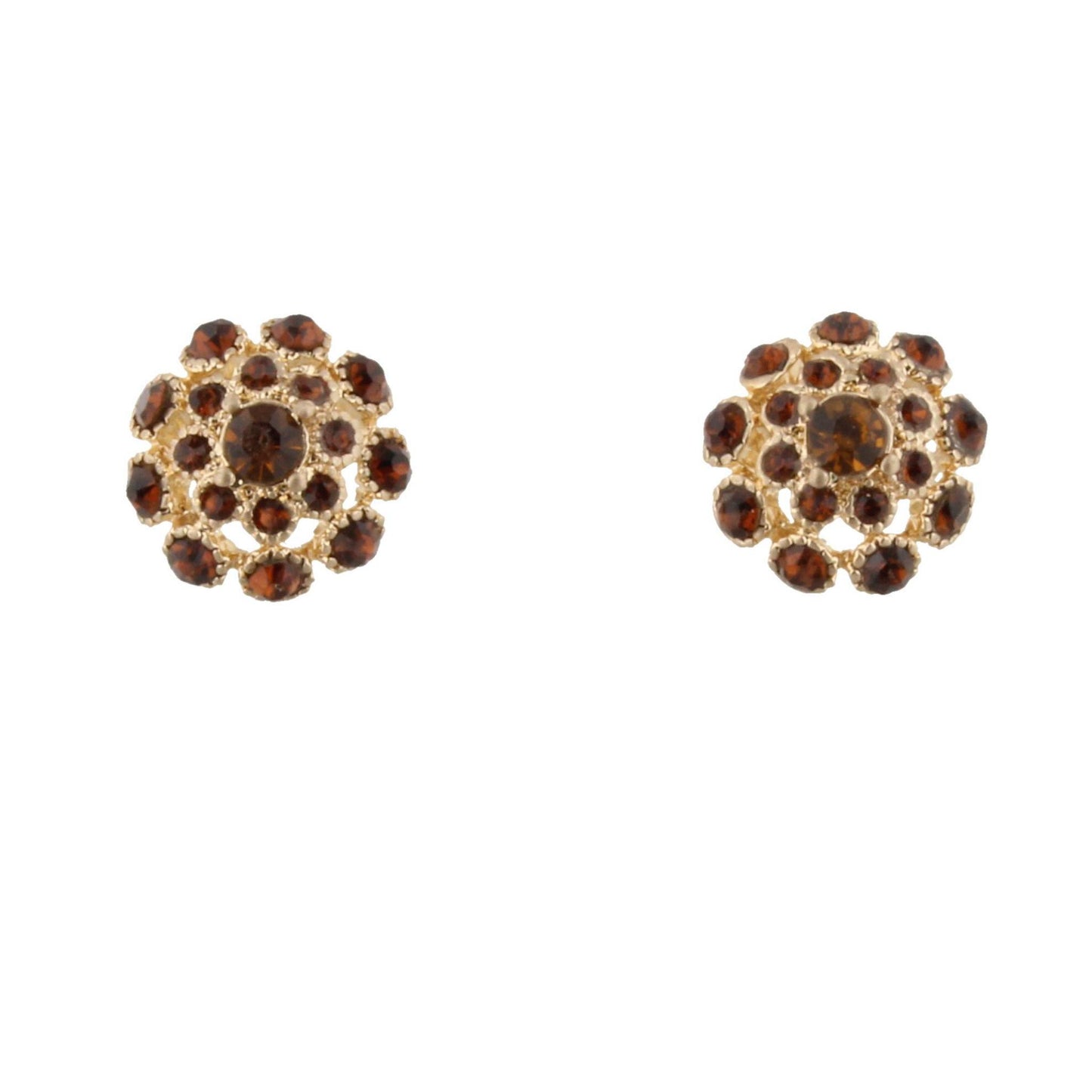 Topaz Rhinestone Burst Stud Earring