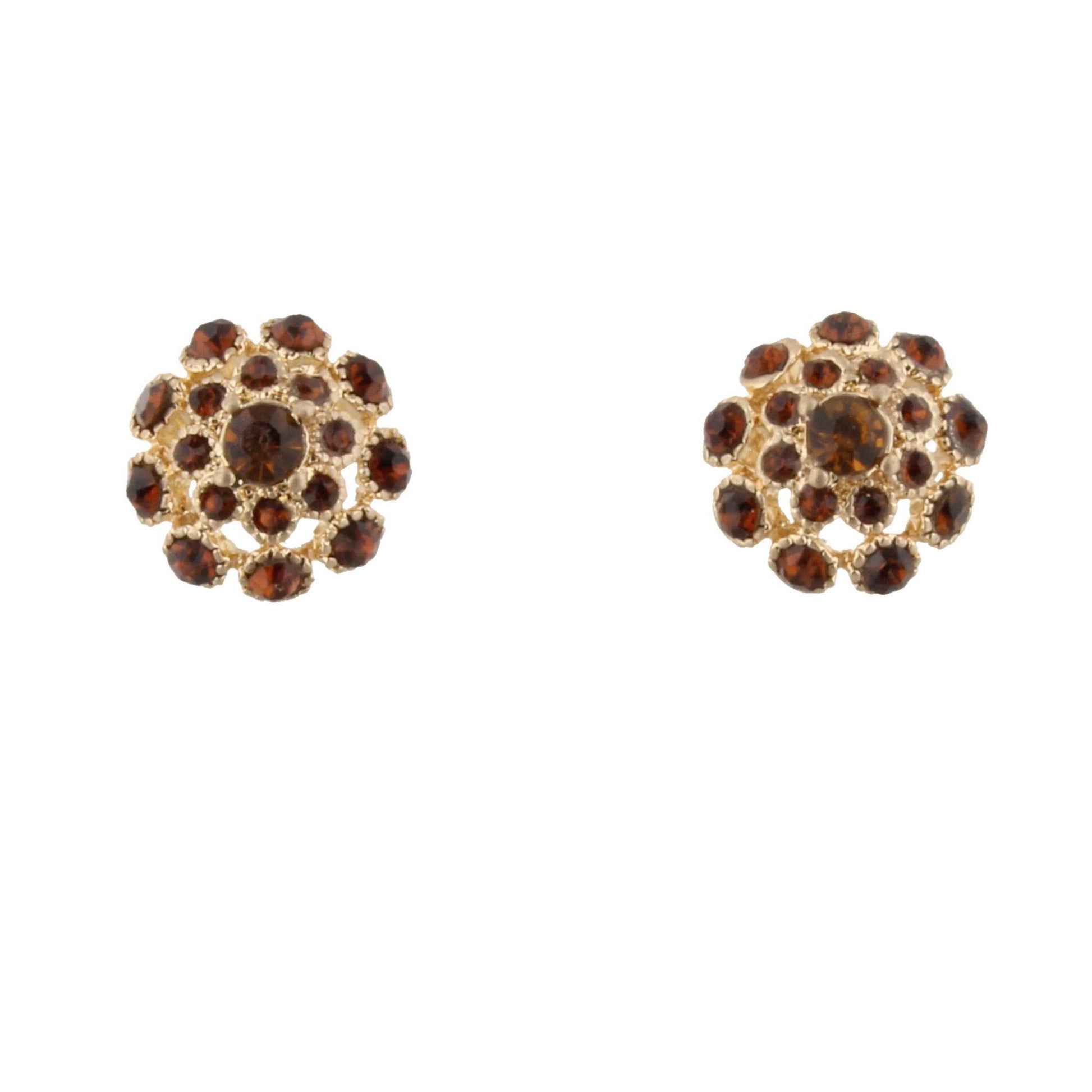 Topaz Rhinestone Burst Stud Earring