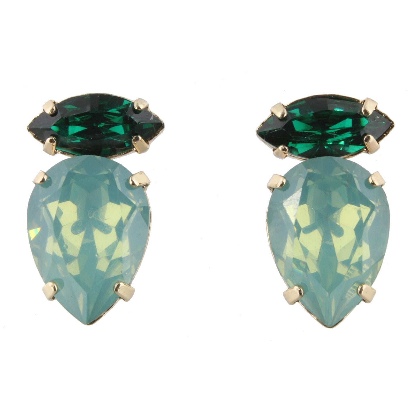 Green with Mint AB Stud Earring