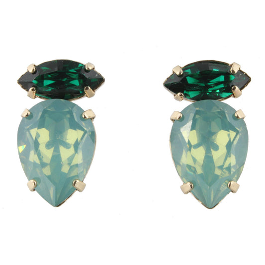 Green with Mint AB Stud Earring