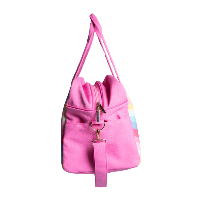 Girly Pop Weekender Bag - Cotton Canvas Travel Duffle