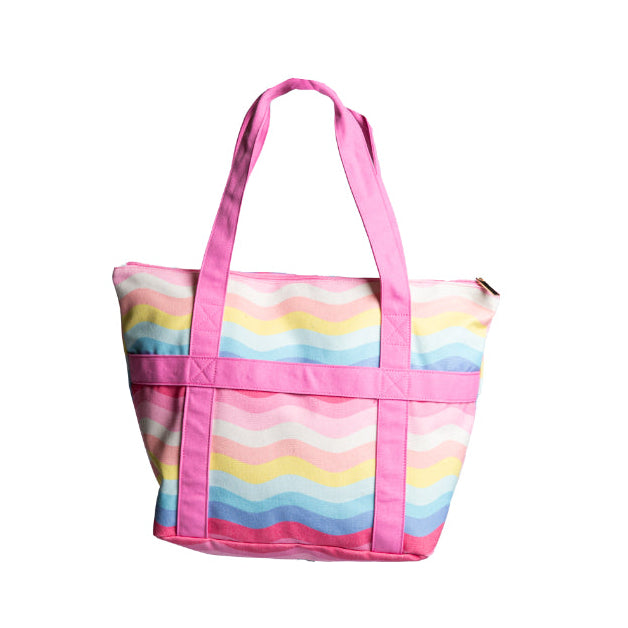 Girly Pop Travel Tote - Stylish Cotton Weekend Bag