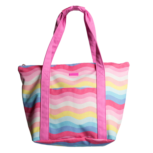 Girly Pop Travel Tote - Stylish Cotton Weekend Bag