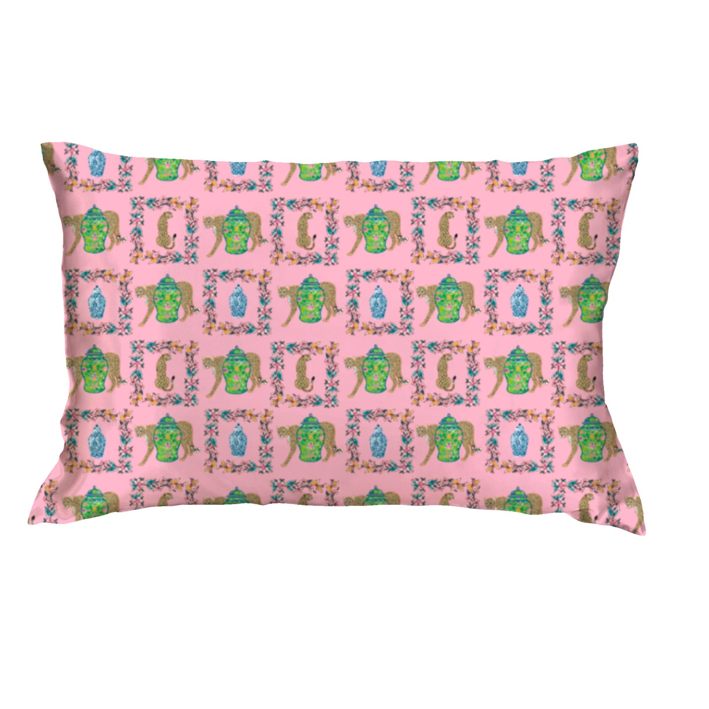 Purrfectly Pink Satin Pillow Case