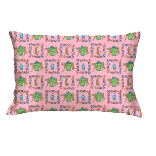 Purrfectly Pink Satin Pillow Case