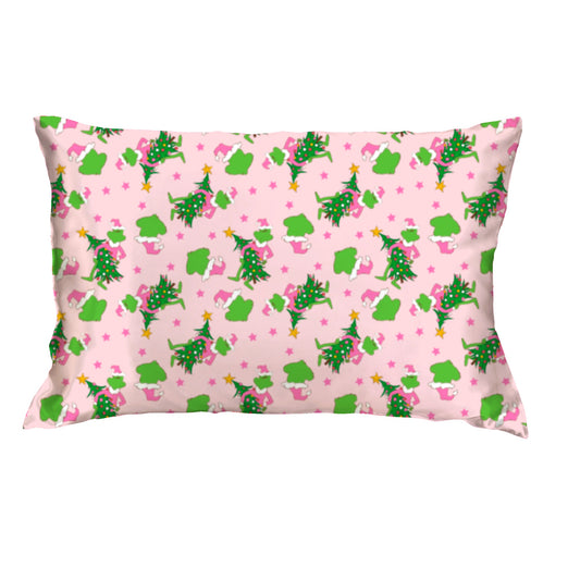 Pink Merry Mischief Satin Pillow Case