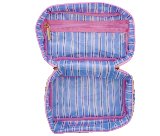 Bloomsbury Haven Cosmetic Bag - Floral Travel Makeup Organizer