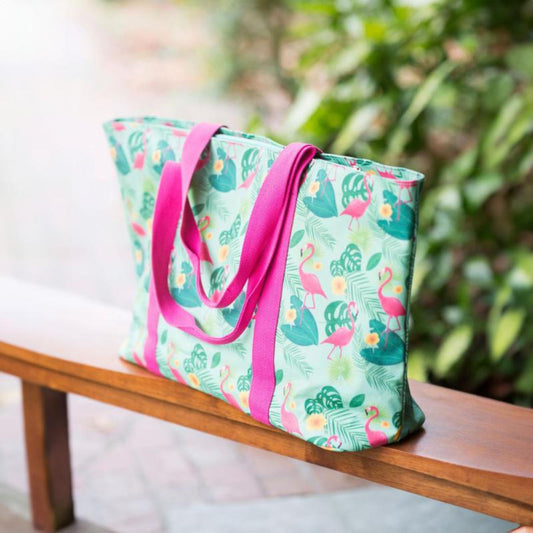 Tropical Breeze Sea Green Beach Bag