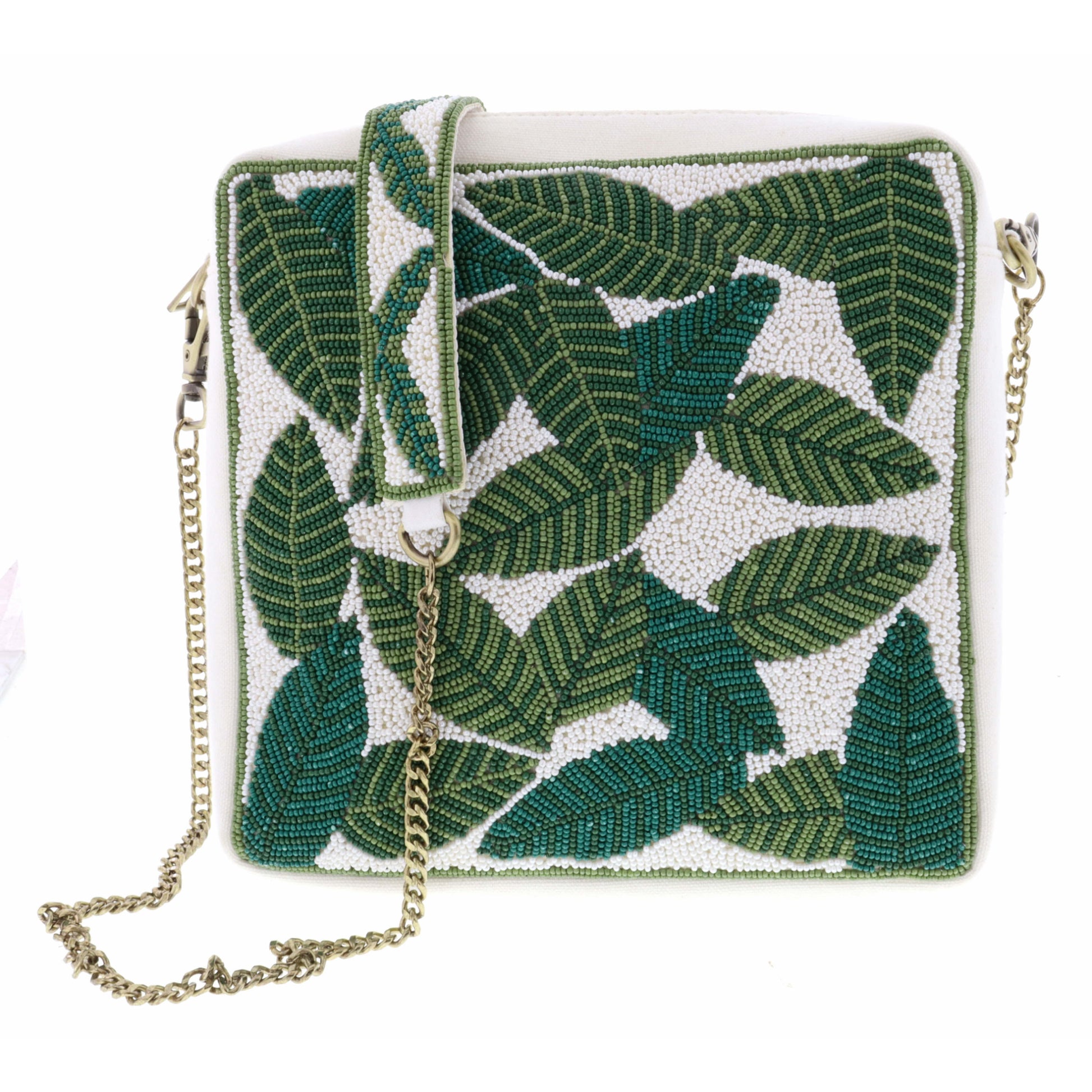 Shady Palms Beaded Purse