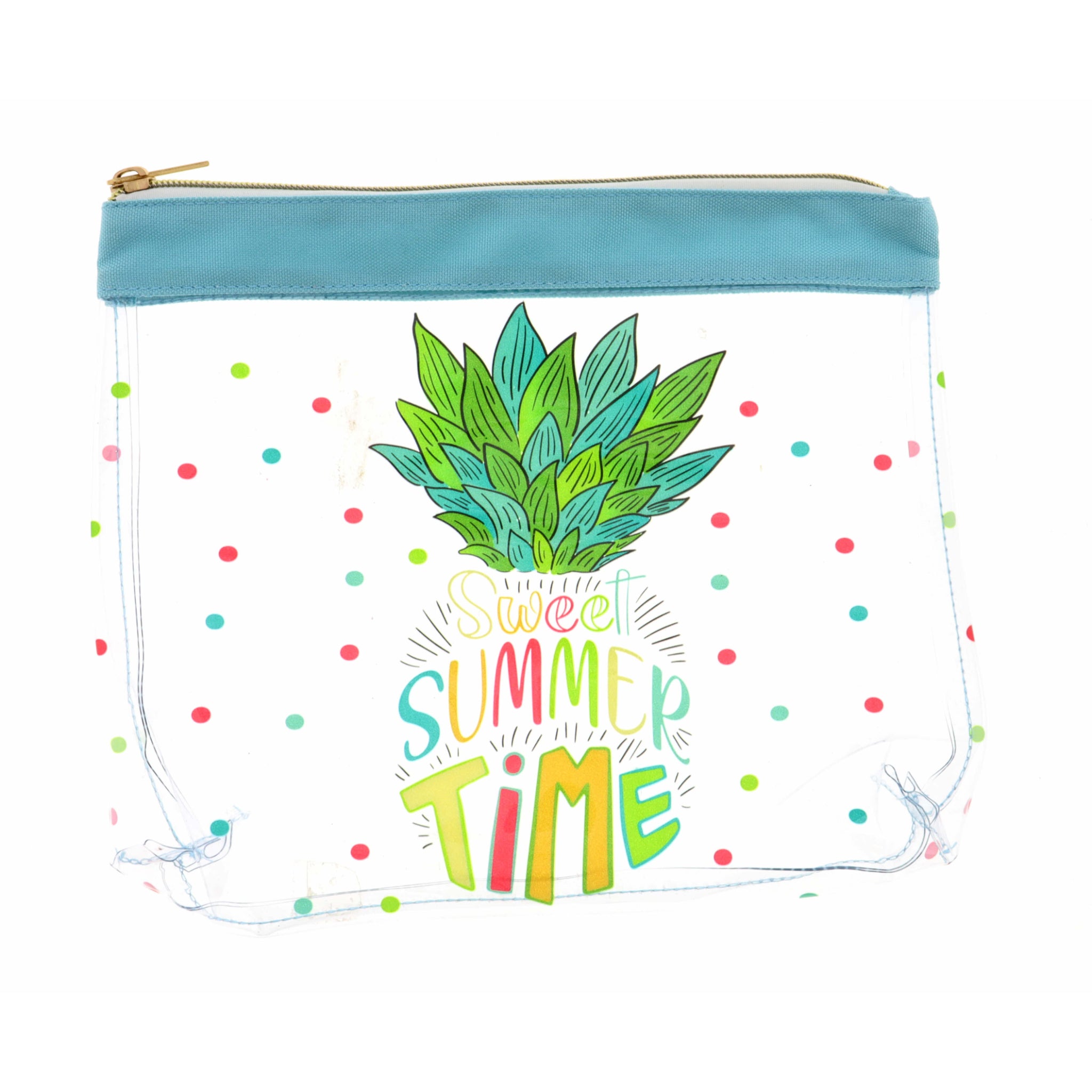 Kids Summertime Pineapple Zipper Pouch