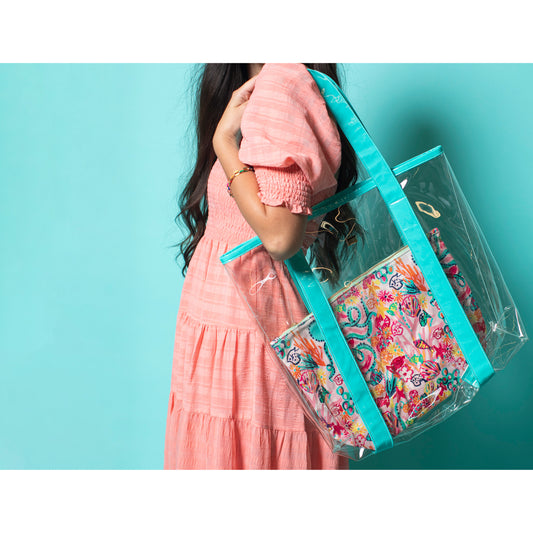 Ocean Jungle Clear Tote with Insert