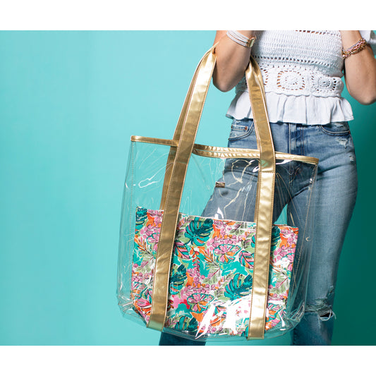 Tropical Dream Clear Tote with Insert