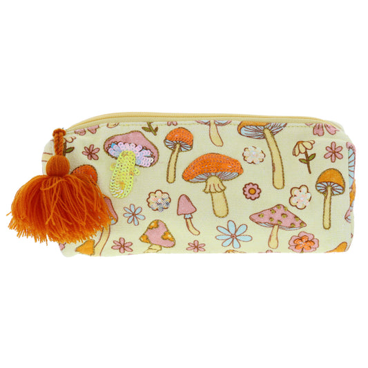 Mushroom Fields Small Zipper Pouch