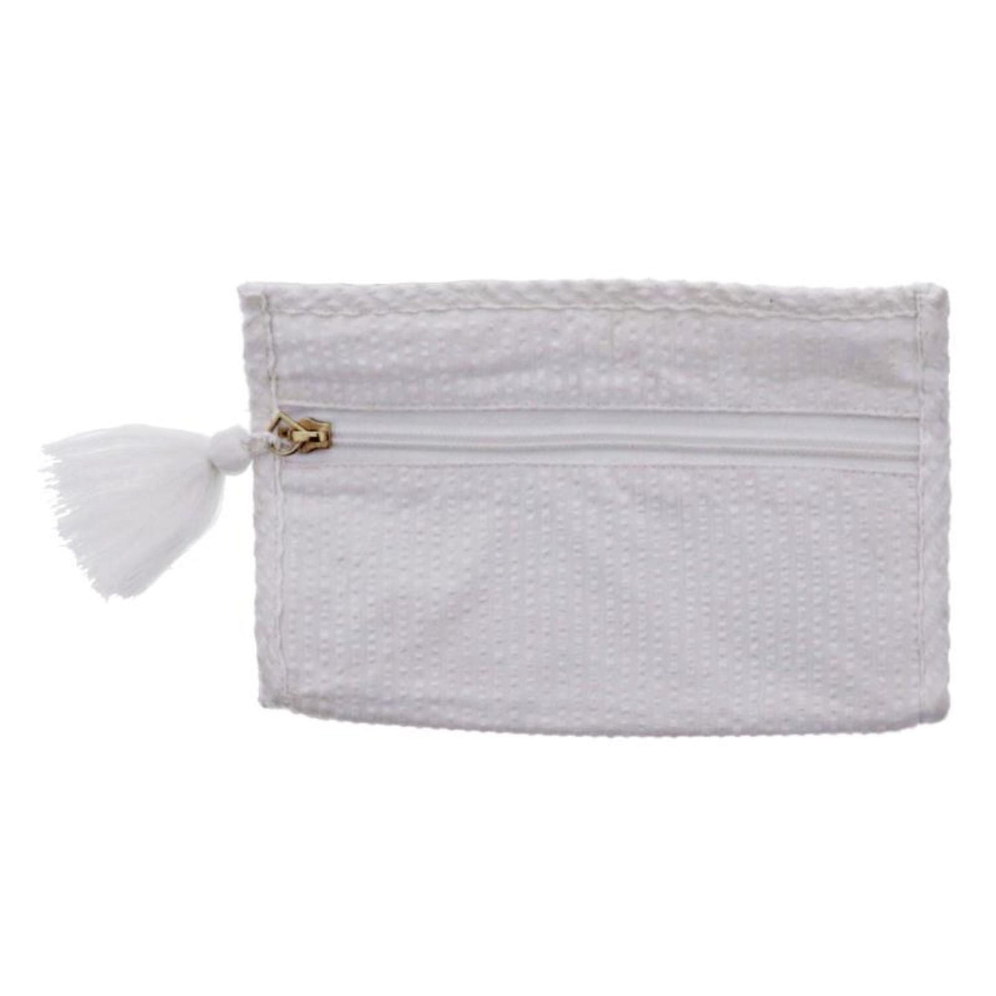 Magnolia Seersucker Cosmetic Bag