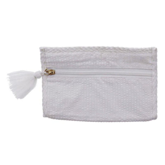 Magnolia Seersucker Cosmetic Bag