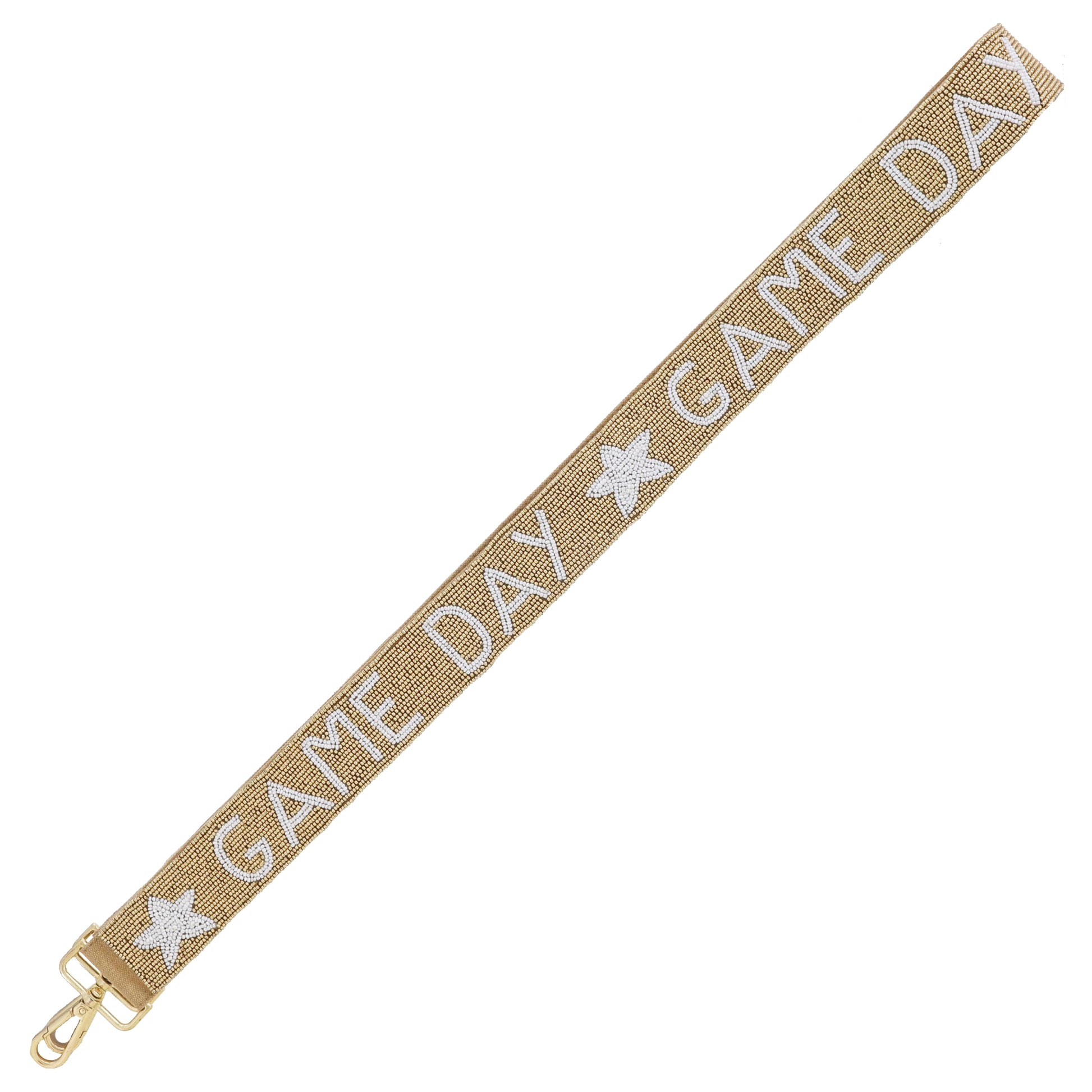 Game Day Gold Beaded Purse Strap