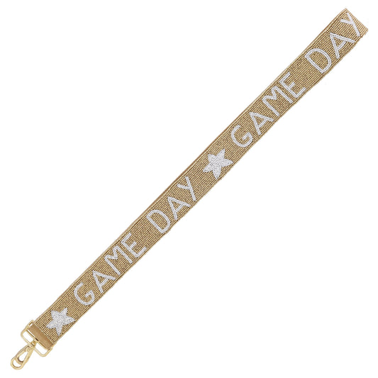 Game Day Gold Beaded Purse Strap