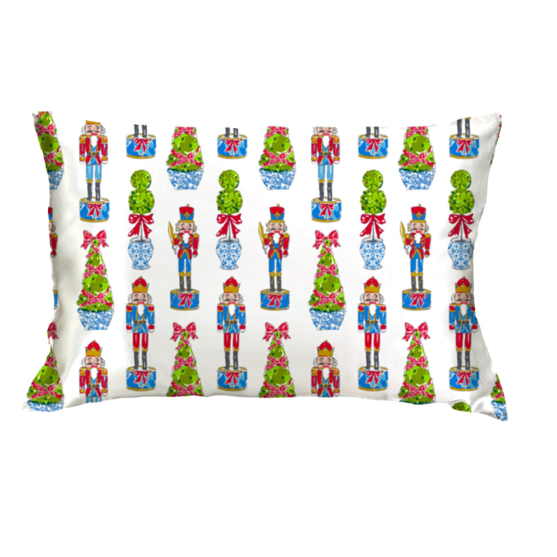 Festive Nutcracker Satin Pillow Case