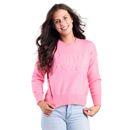 XOXO Pink Crew Neck Sweater Assortment, No Display Package
