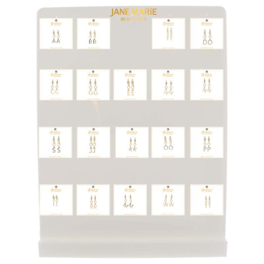 Golden Letter Too! Earrings, Display Package