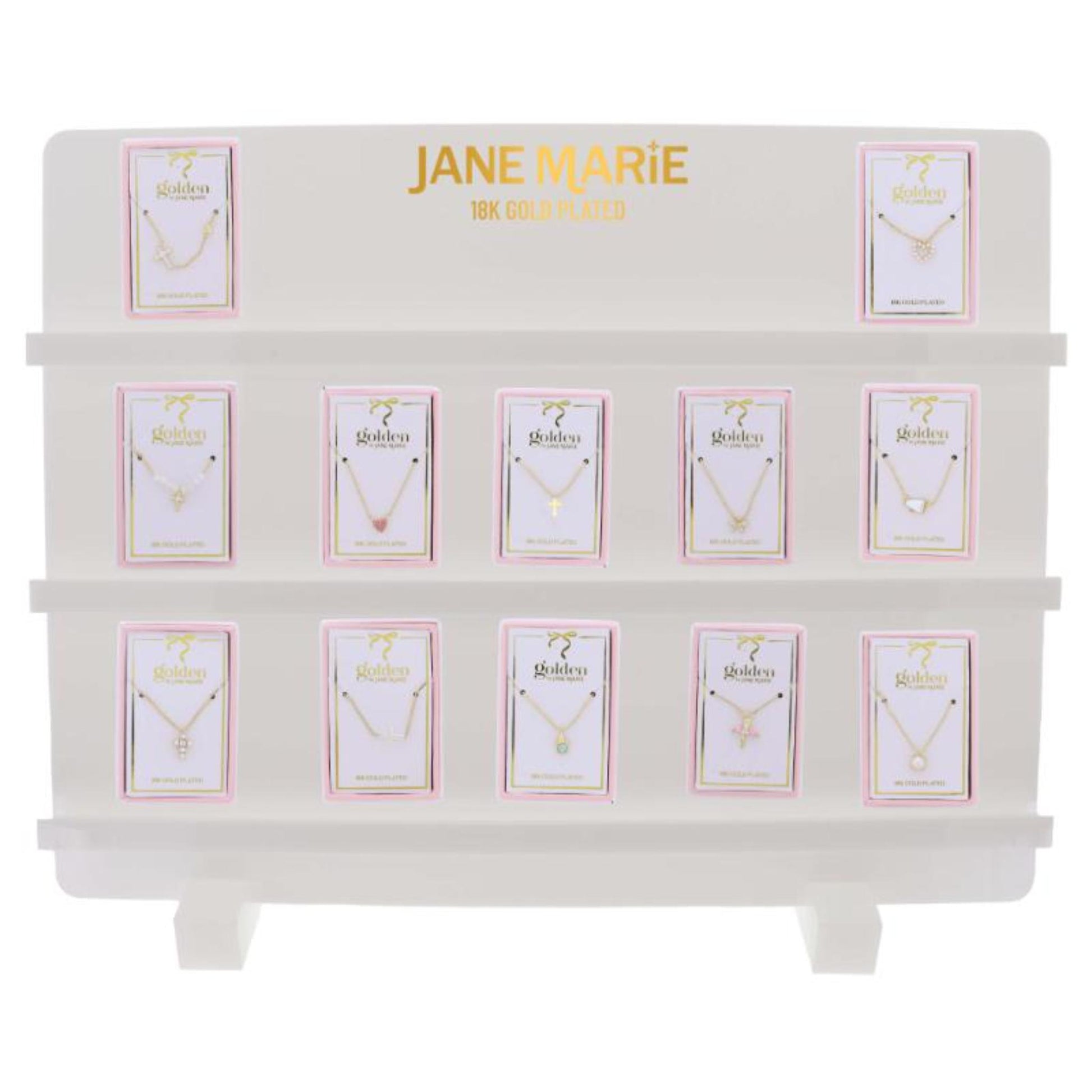 Kids Golden Sweetheart Necklaces, Display Package