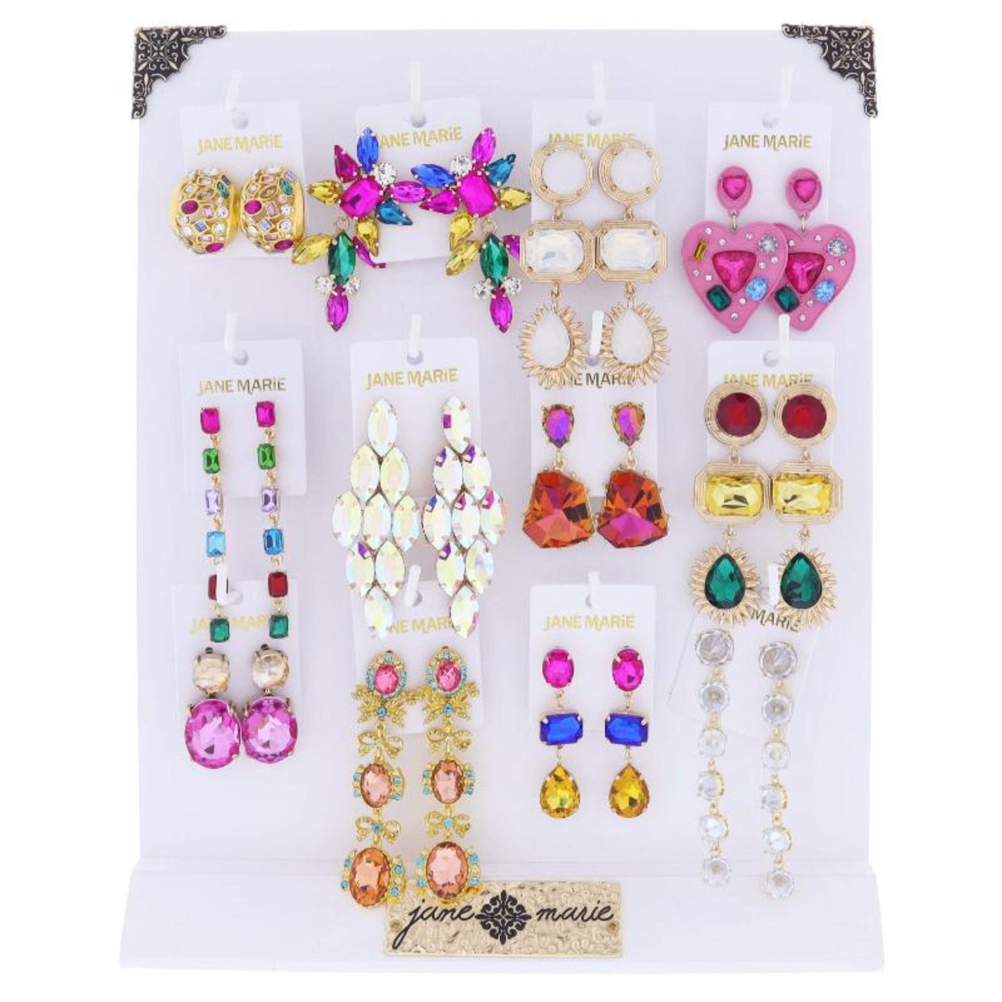 Splash Of Color! Earrings, Display Plus 2 Free Pairs of Earrings From This Collection