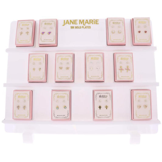 Kids Golden Sweetheart Earrings, No Display Package