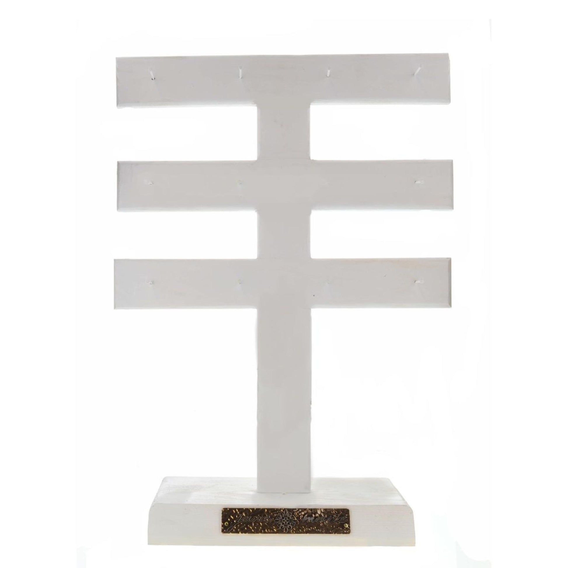 White Double Sided 3 Tier 22 Nail Display