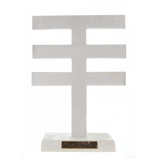 White Double Sided 3 Tier 22 Nail Display