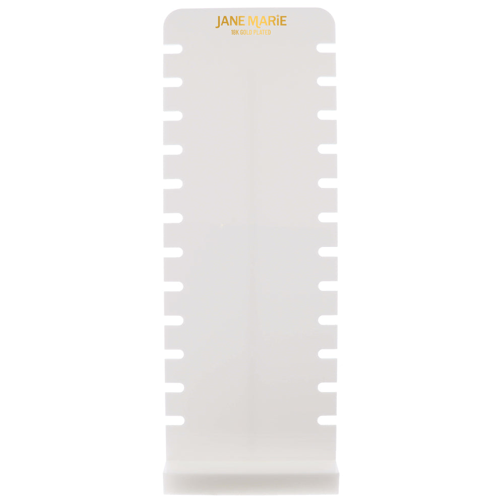 Tall 12 Notch White Acrylic Necklace Display