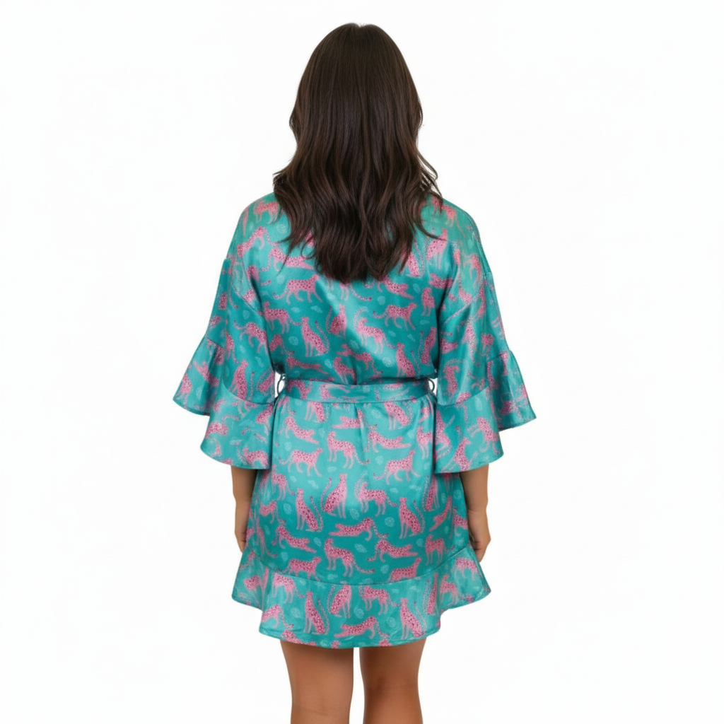 See Ya Cheetah Satin Robe - Luxe Animal Print Sleepwear