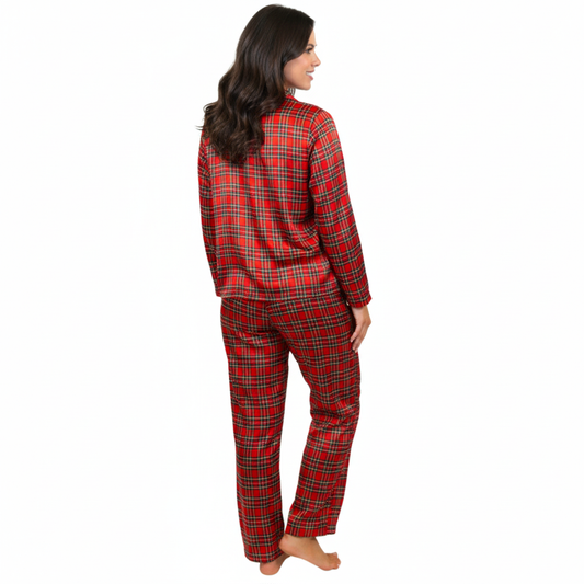 In for Winter Satin Pajama Long Sleeve Set