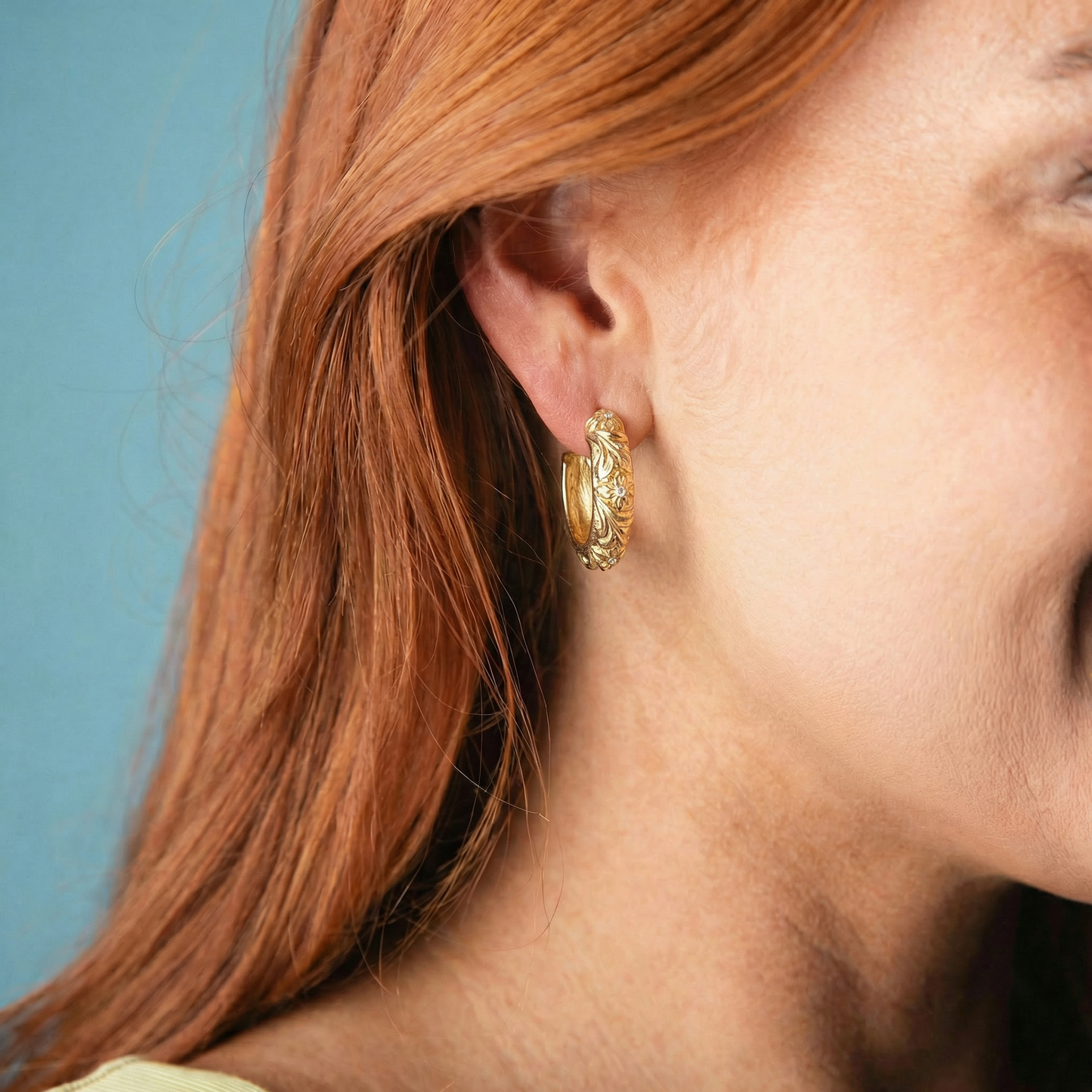 Artisan Designed Hoop Earring