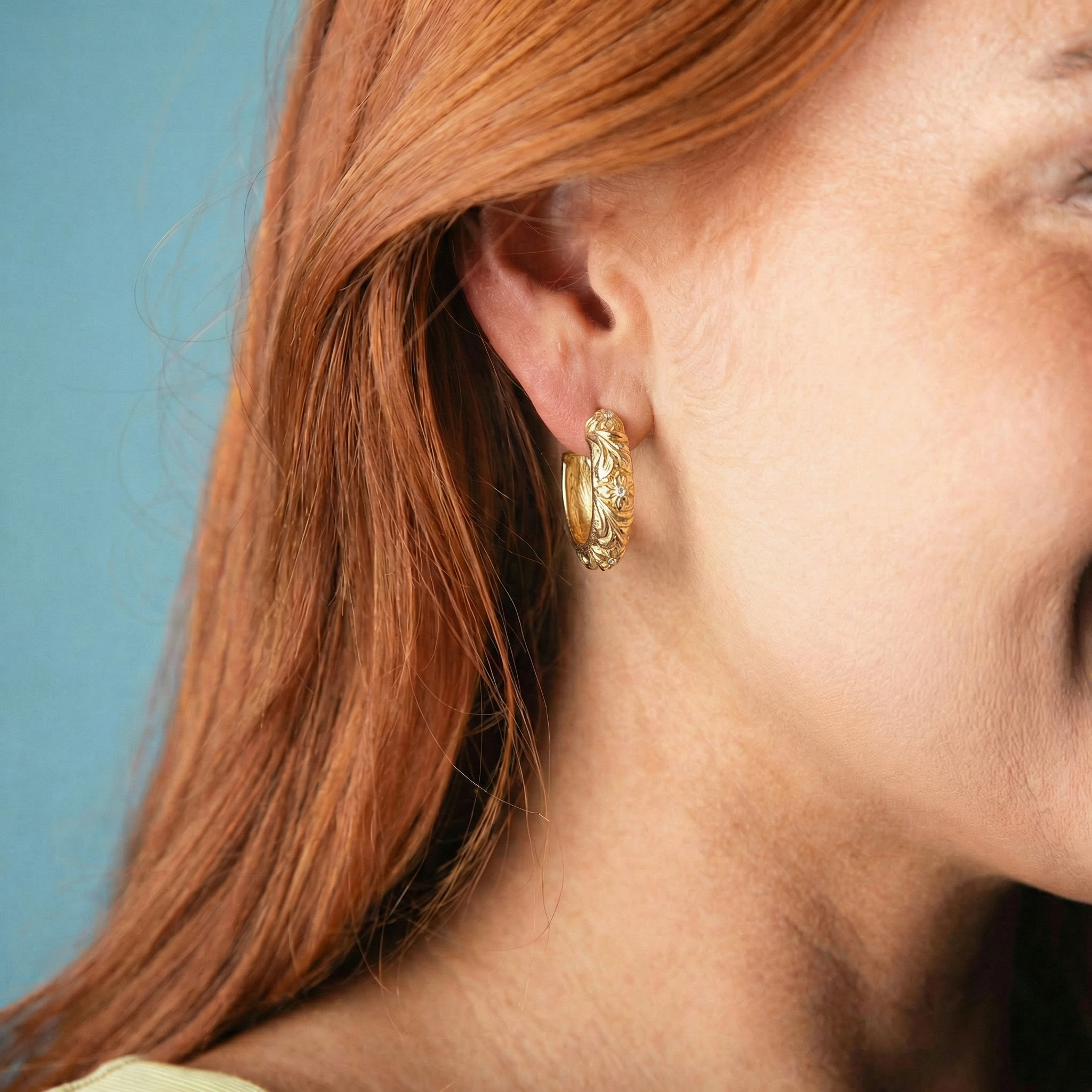 Artisan Designed Hoop Earring